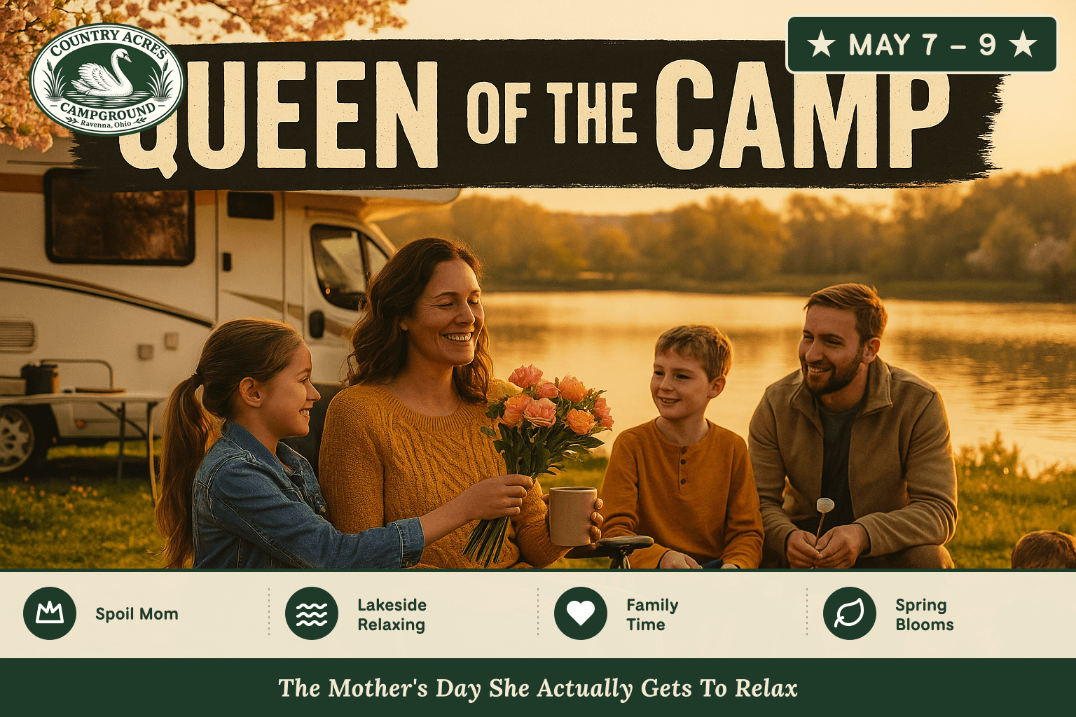 Queen of the Camp — May 7 – 9, Country Acres Campground 2027