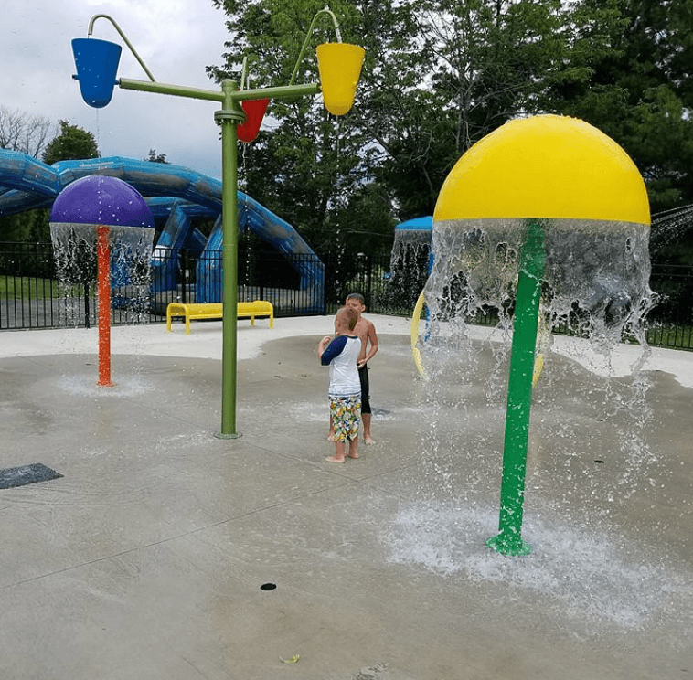 Splash pad fun for kids