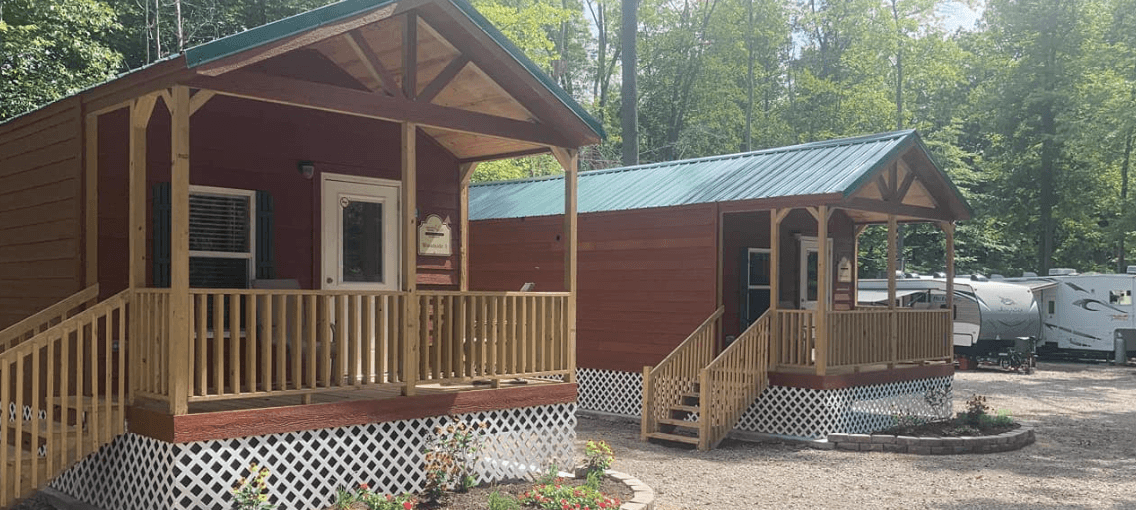 Two cabins side by side