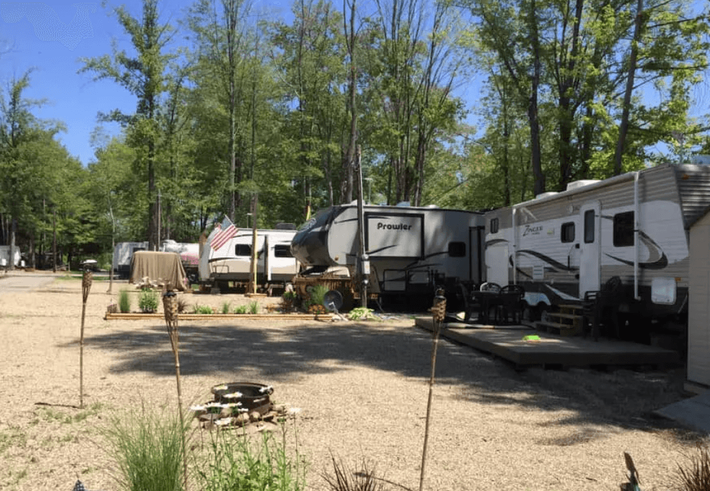 Row of rental trailers